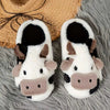 Cozy Animal Slippers For Women - Cute Cow Bedroom Slippers In Warm Cotton